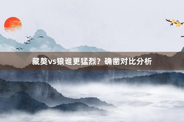 藏獒vs狼谁更猛烈？确凿对比分析
